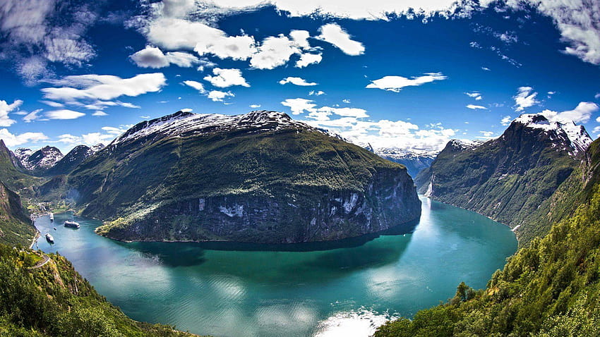 Fjord region Sunnmøre, Norway and HD wallpaper