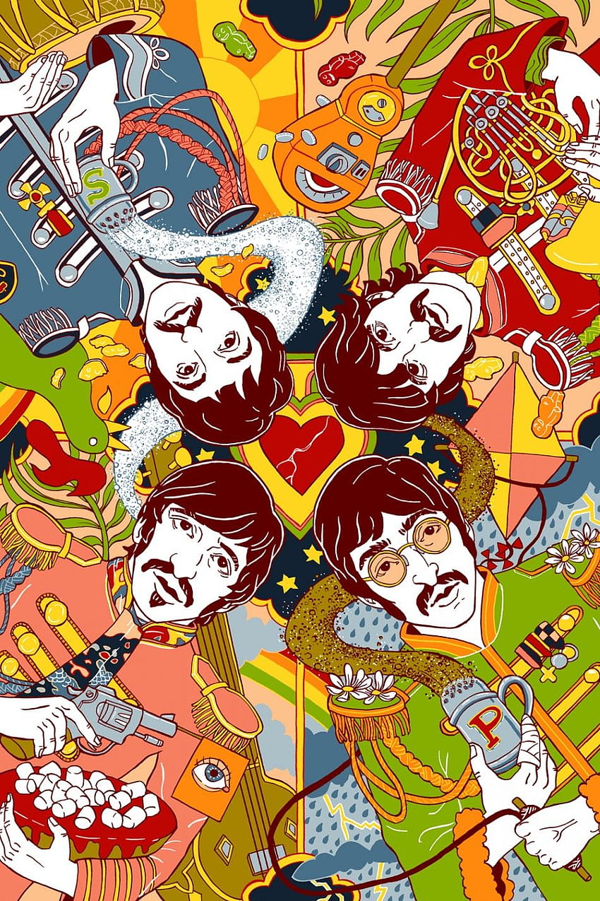 Sersan Pepper's Lonely Hearts Club Band' oleh Julia Minamata, sgt peppers lonely hearts club band wallpaper ponsel HD
