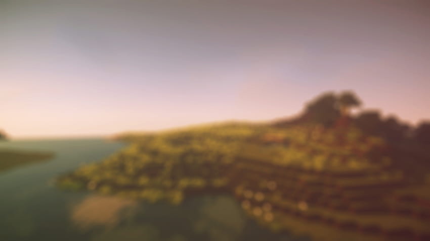 Minecraft Landscape Blurred and Backgrounds HD wallpaper