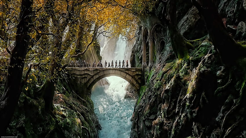The Hobbit: The Desolation of Smaug fantastic landscape, hobbit elben HD wallpaper
