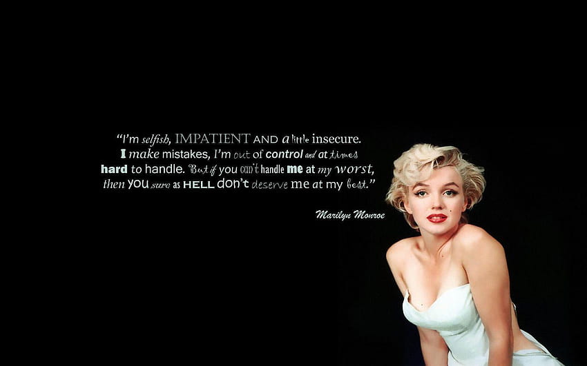 Marilyn Monroe Quotes 6645 Backgrounds HD wallpaper