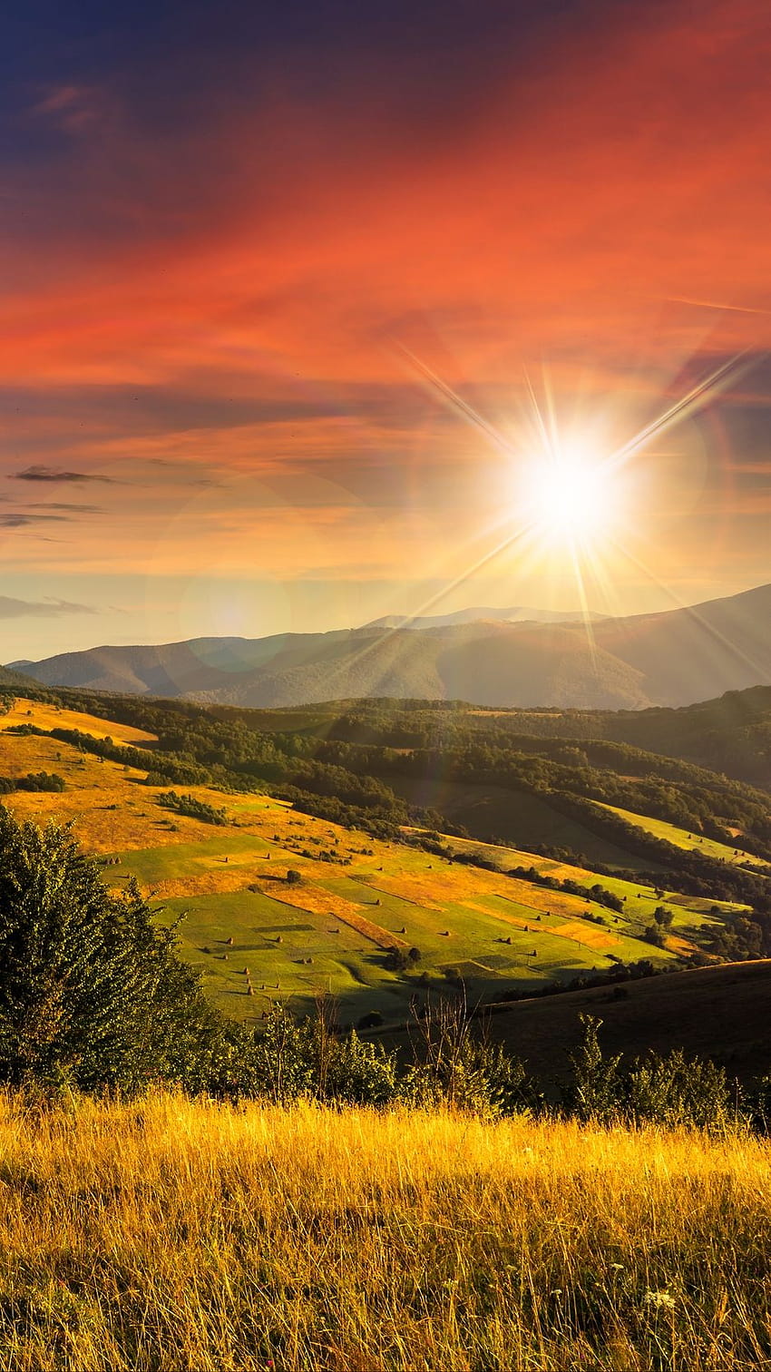 Valley, mountains, sunshine, summer – Cool Backgrounds, summer valley HD phone wallpaper
