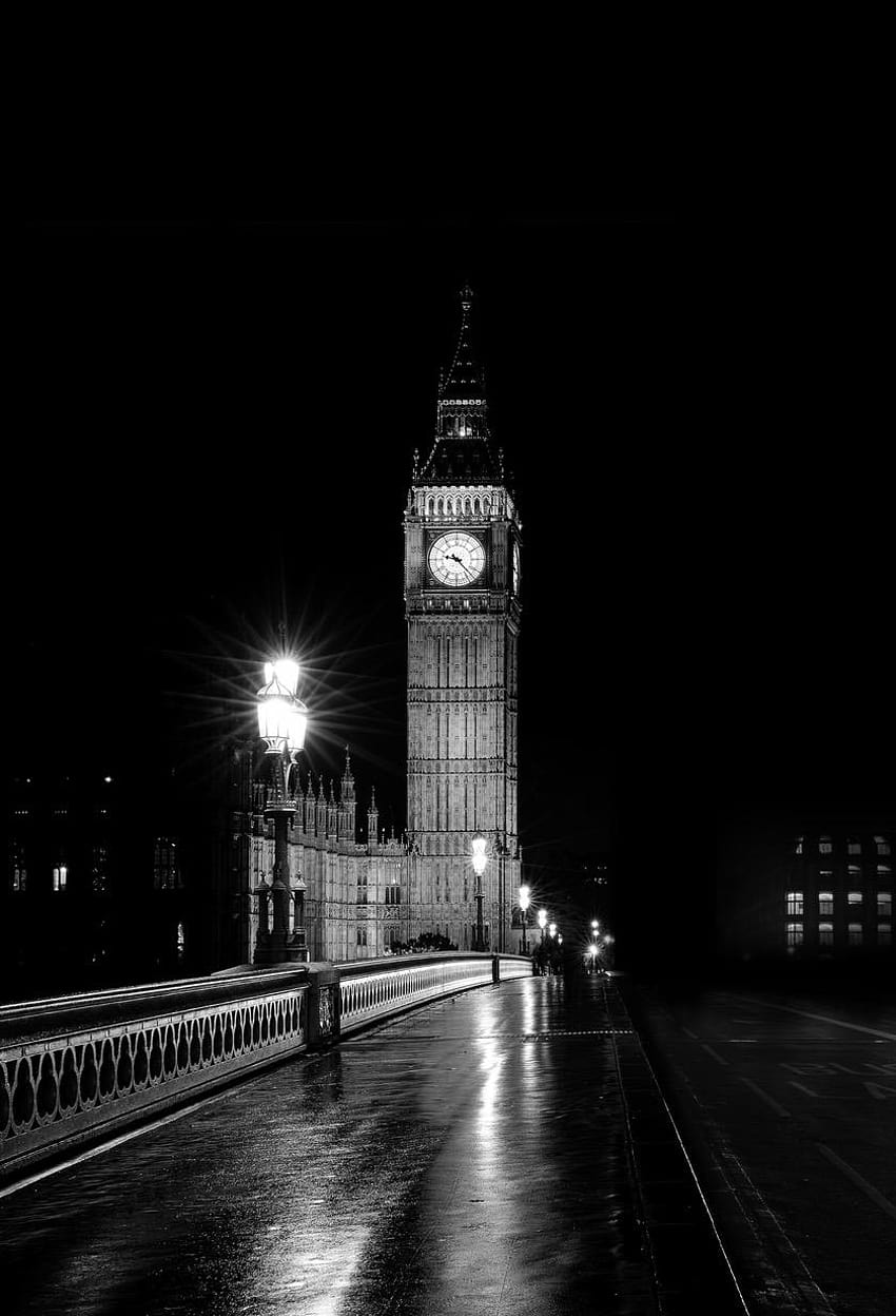 Black And White London Aesthetic HD phone wallpaper