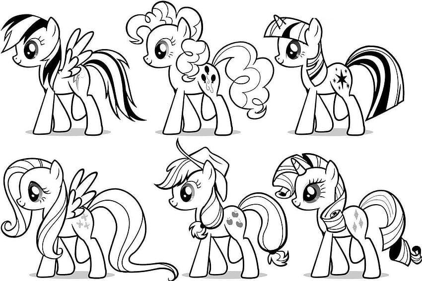 My Little Pony Friendship Is Magic Coloring Page With Wallpaper HD