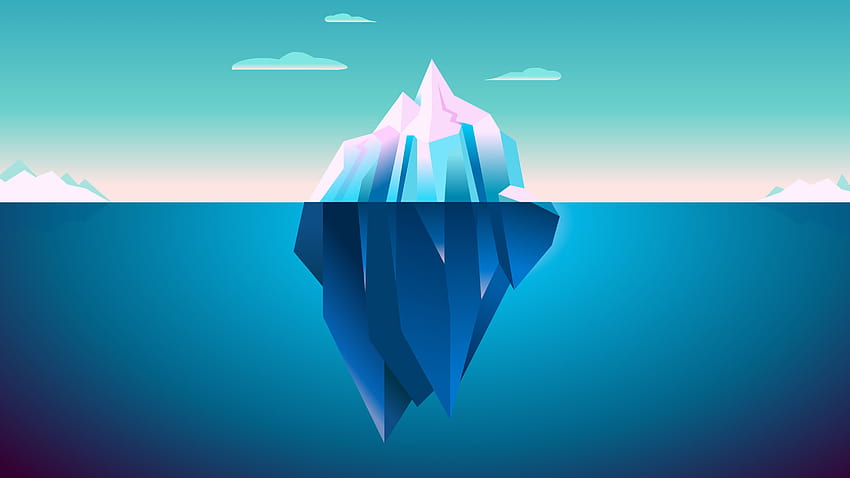 7680x4320 Iceberg minimalista, minimalista e fundos papel de parede HD
