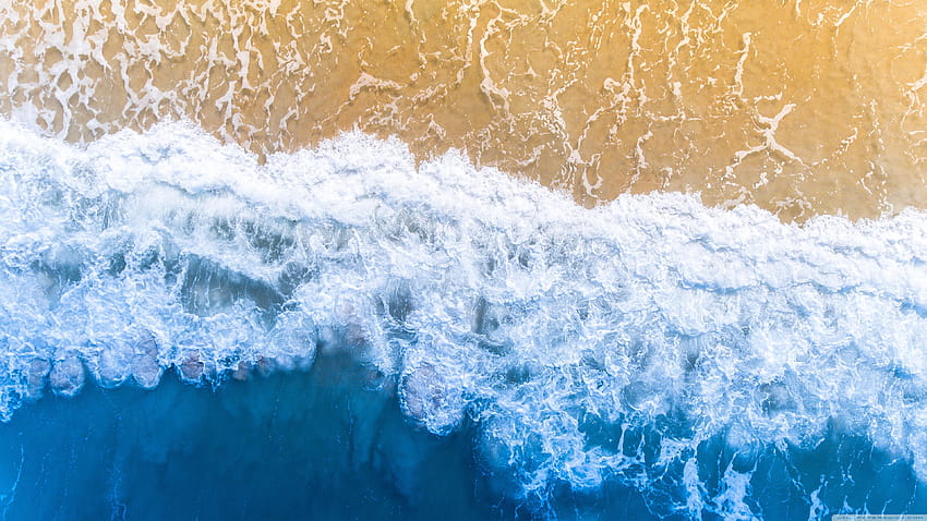 Blue Ocean Естетични фонове Ultra Backgrounds, естетична вълна HD тапет