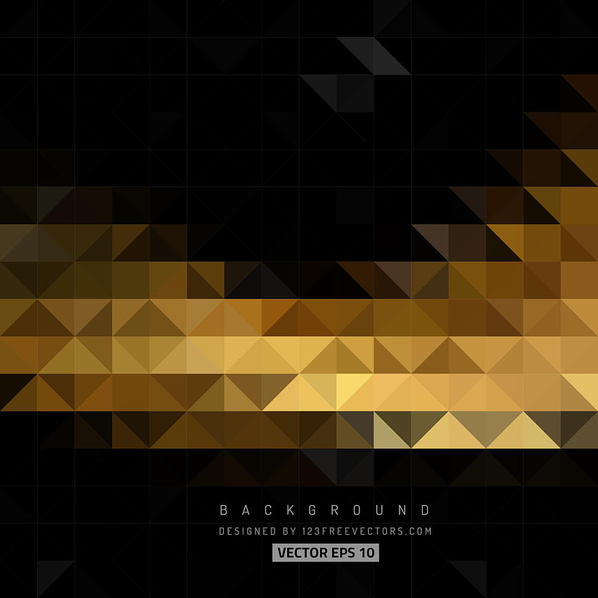 Black Gold Triangle Backgrounds Vector, background vector black HD phone wallpaper