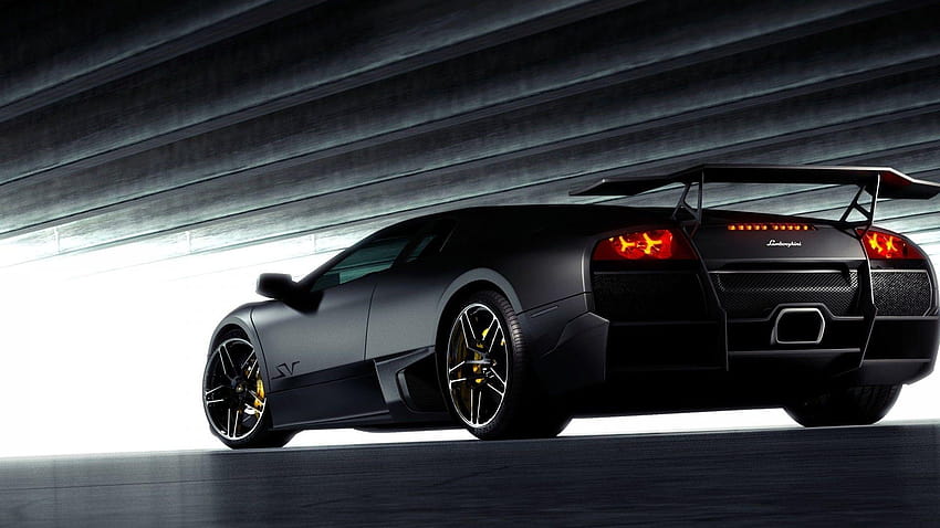 Black Lamborghini Cars Back, coches para negros fondo de pantalla | Pxfuel