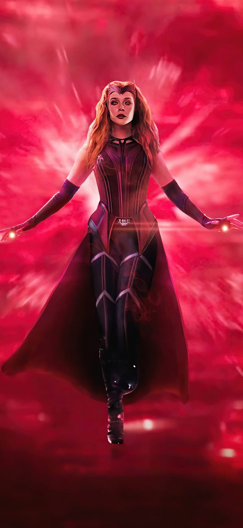 Scarlet Witch Wanda Vision Full Power, алената вещица HD тапет за телефон