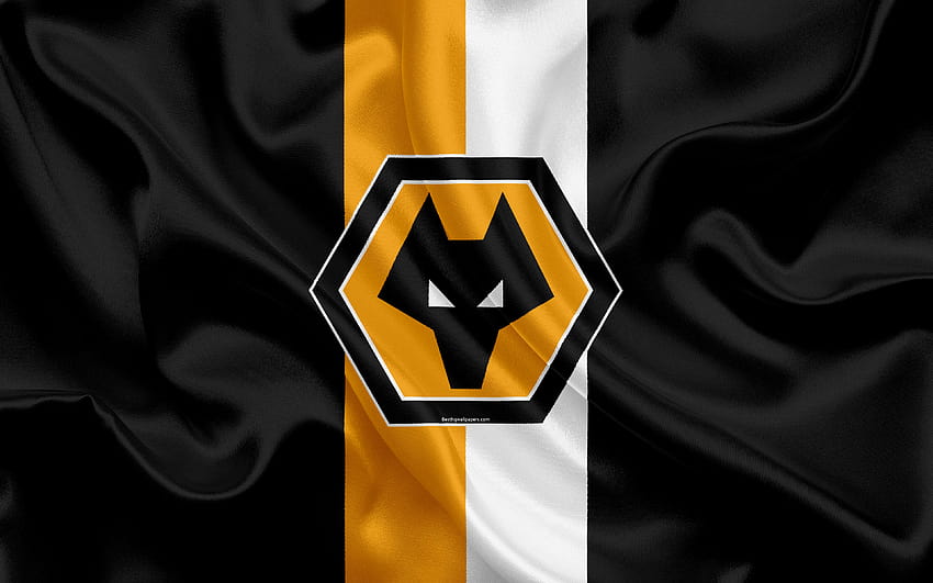 Wolverhampton Wanderers FC, silk flag, emblem HD wallpaper