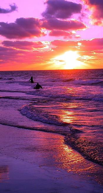 Purple sunset tropics sea palms ocean sunset bonito sky beach  paradise HD wallpaper  Peakpx