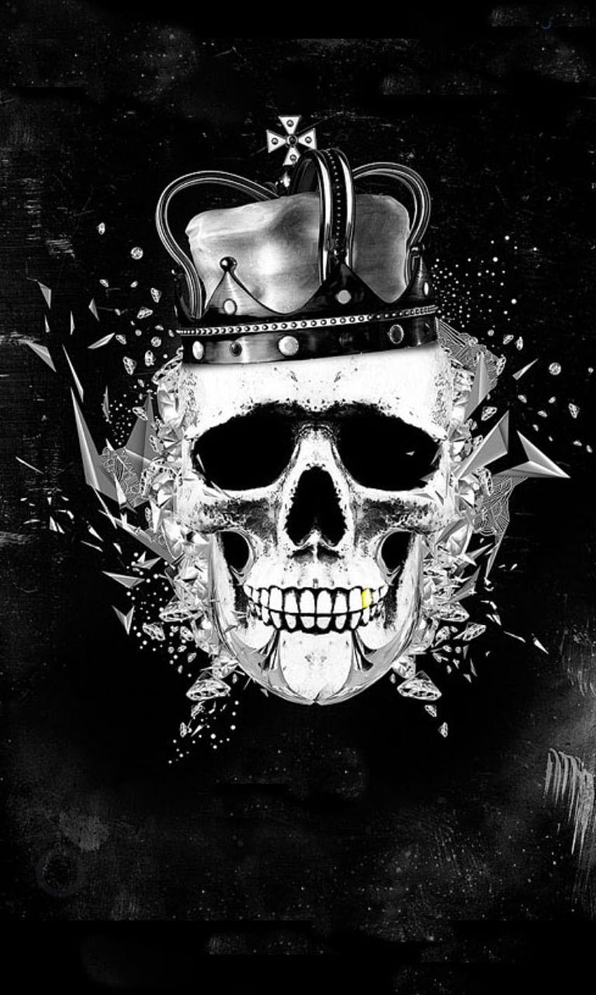 Dark Skull Aesthetic Glitch Black | Black skulls wallpaper, Glitch wallpaper,  Skull wallpaper