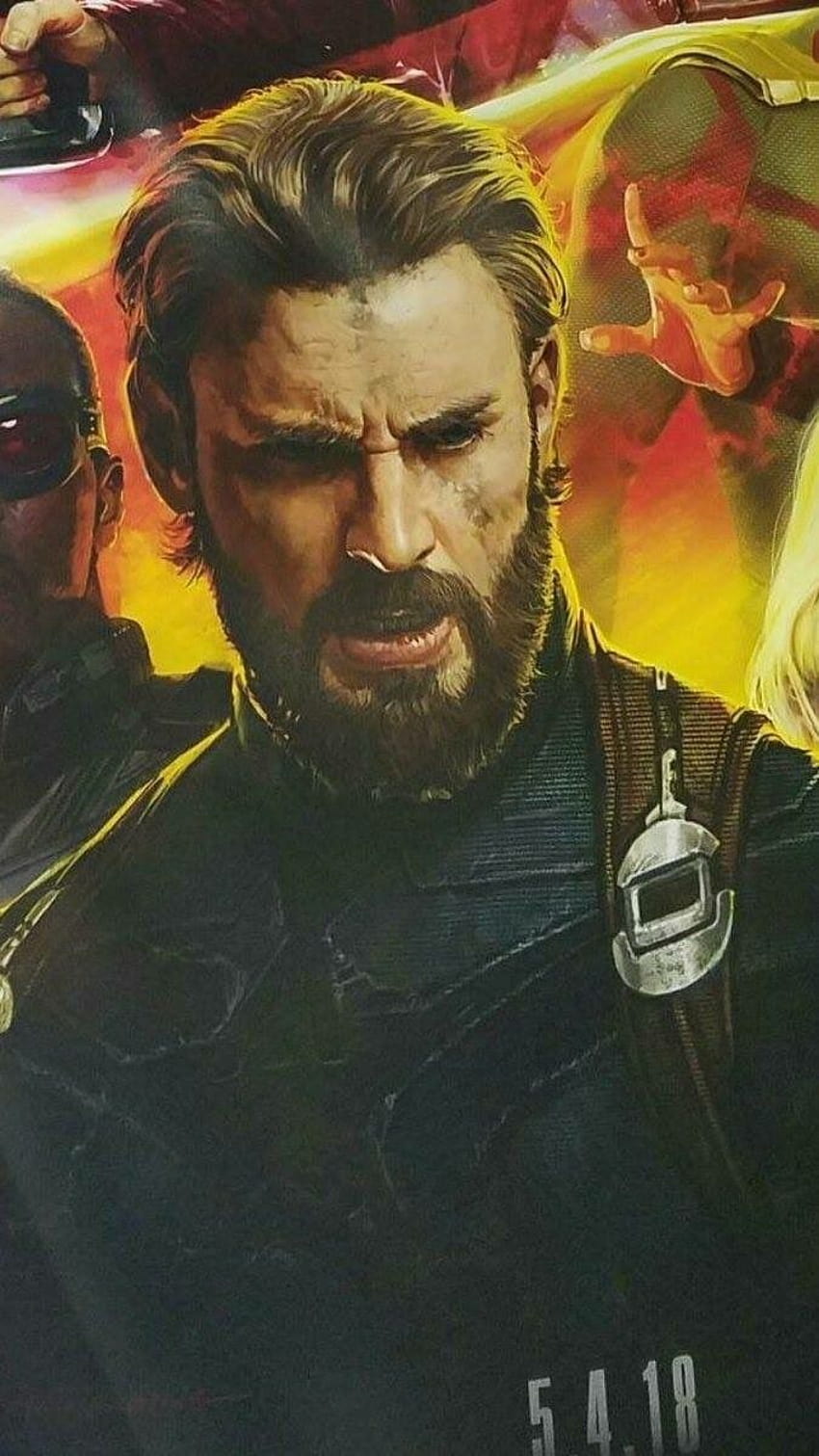 1 Captain America Beard, Capitan America con la barba Sfondo del telefono HD