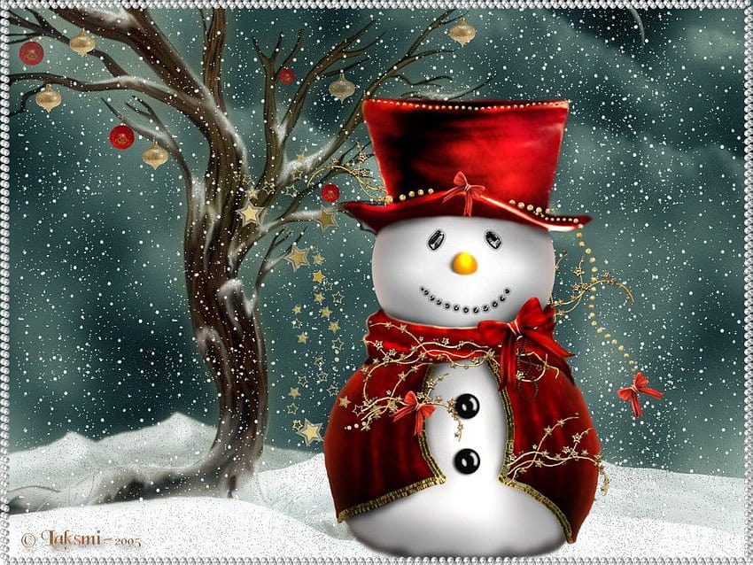 Best 3 Old Fashion Snowman Winter on Hip, altmodischer Winter HD-Hintergrundbild