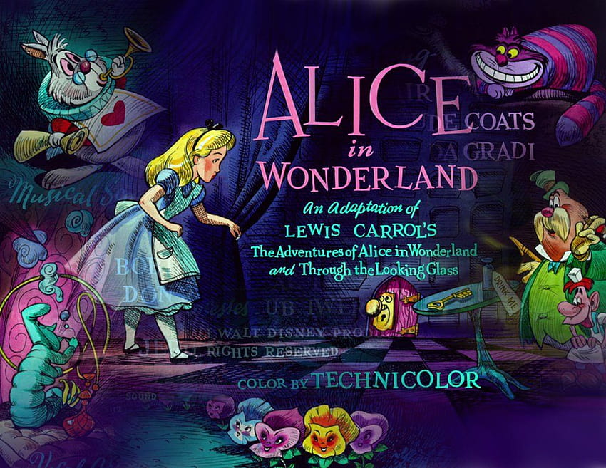 Alice In Wonderland Backgrounds Group, disney wonderland HD wallpaper