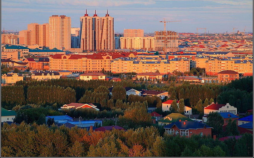 Kazachstan Miasta Domy Tapeta HD