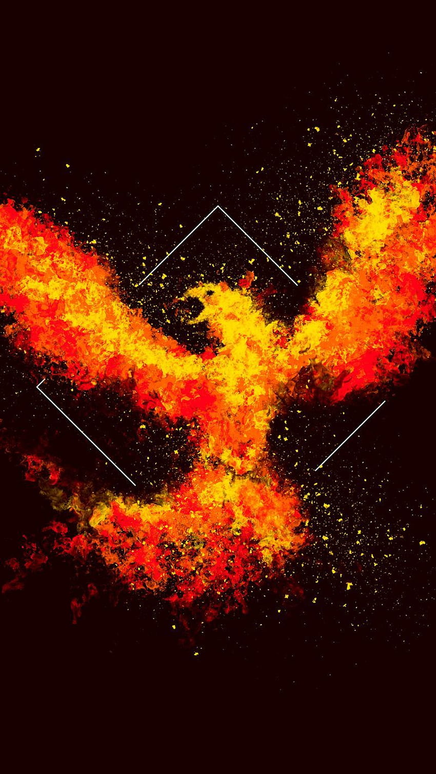 800x1420 phoenix, bird, fire, art, square, phoenix bird iphone HD ...