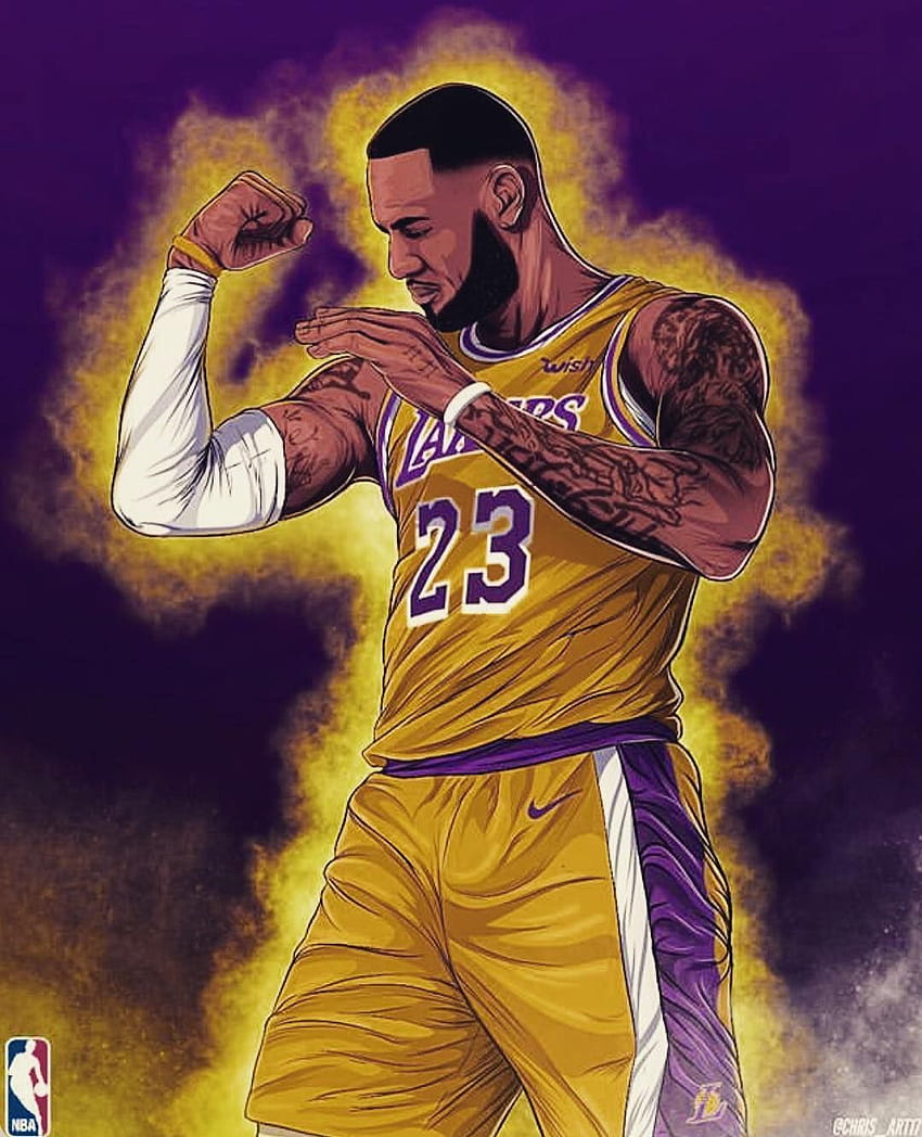 With a healthy LeBron James all season long, the Lakers would, lebron james cartoon HD phone wallpaper