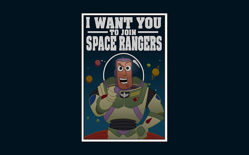 Toy Story Buzz Lightyear Space Rangers Poster HD wallpaper