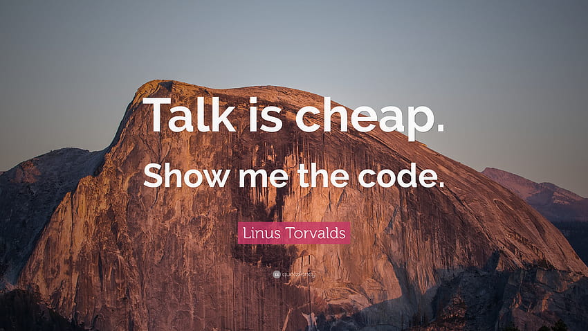 Linus Torvalds kutipan: “Bicara itu murah. Tunjukkan kodenya.”, bicara itu murah tunjukkan kodenya Wallpaper HD