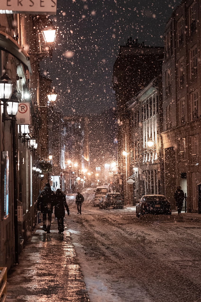 Snow City, snowy city HD phone wallpaper