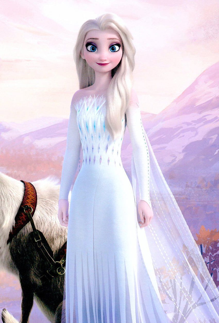 Images with Elsa in her new Snow Queen look with her hair down from the  final of Frozen 2  YouLoveItcom