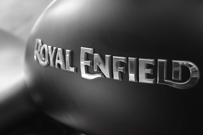 Royal Enfield logo, Bike, Bullet, Royal, Enfield, black, white HD wallpaper