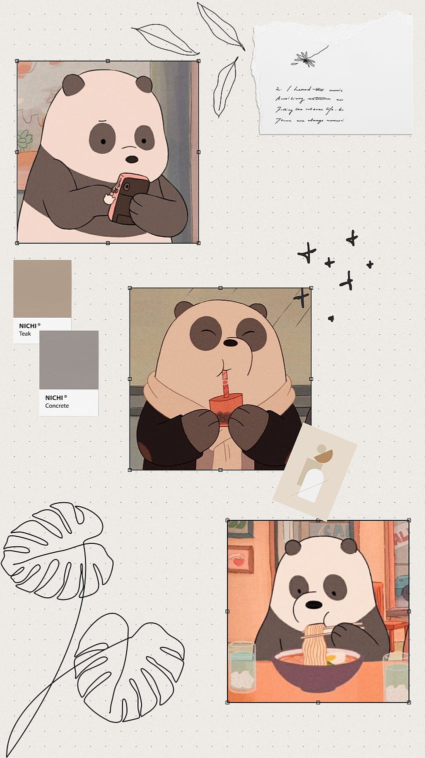 Nous les ours nus ! di 2020, panda esthétique Fond d'écran de téléphone HD