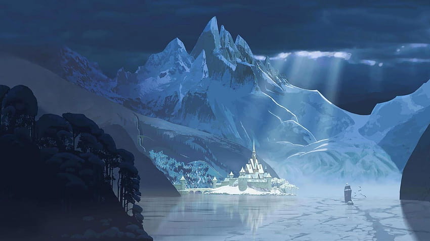 frozen castle digital, frozen iceberg HD wallpaper