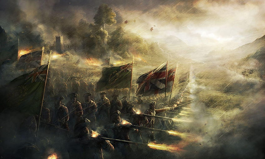 Epische Schlacht, altes Schlachtfeld HD-Hintergrundbild