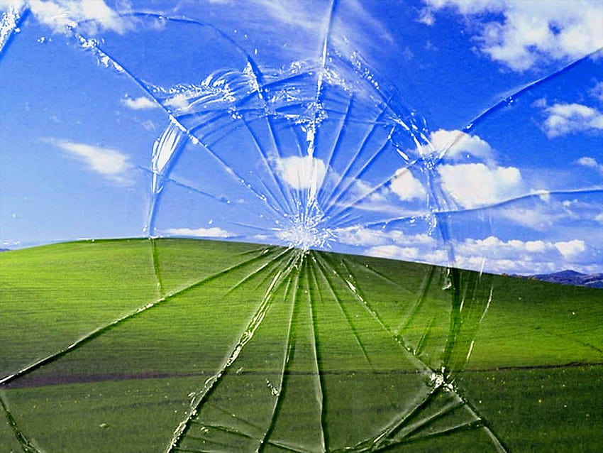 cracked glass HD wallpaper