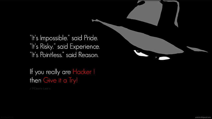 Hacker dal cappello nero Sfondo HD