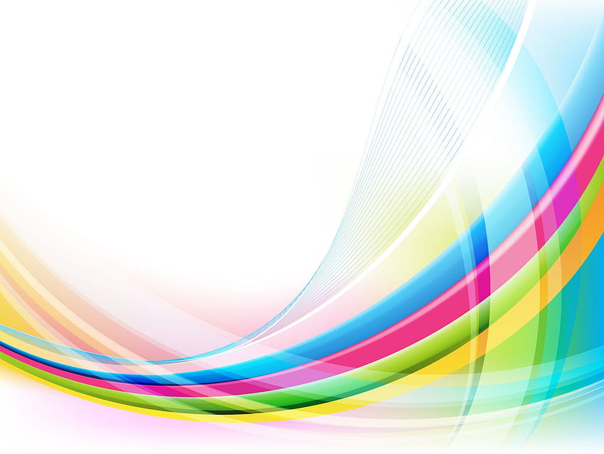 : Abstract backgrounds, multi coloured abstract wave HD wallpaper