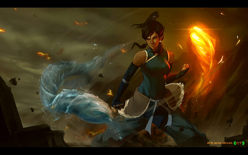 Avatar Legend Of Korra Water Firebending Bender Cartoon, firebender HD wallpaper