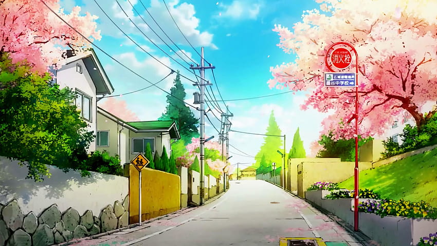 1 Kickass Anime Cherry Blossom Pics, anime neighborhood HD wallpaper