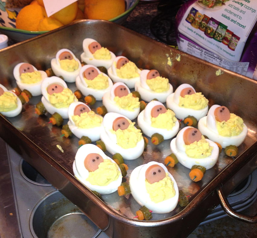 deviled egg baby carriages, deviled eggs HD wallpaper