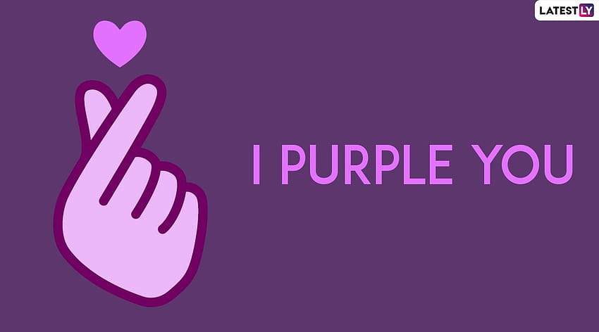I Purple You Day: 방탄소년단 팬들, 김태형의 유명한 사랑 문구 3주년 축하 HD 월페이퍼