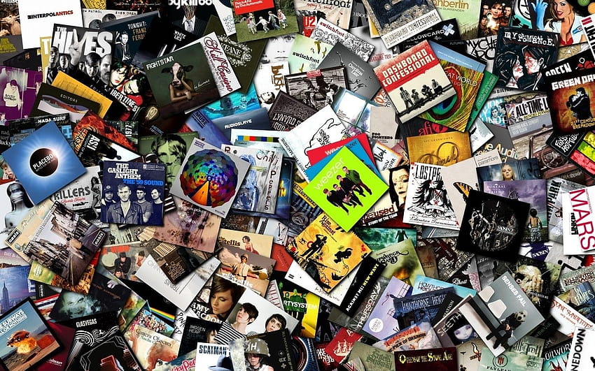 : Collage, Musik, Albumcover, Comics, KUNST, Comicbuch, Montage 1440x900, Musikalbum HD-Hintergrundbild