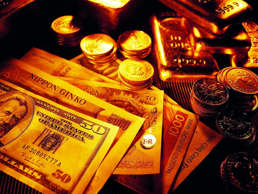 GOLD BARS AND COINS STOCK For Windows 7 HD wallpaper