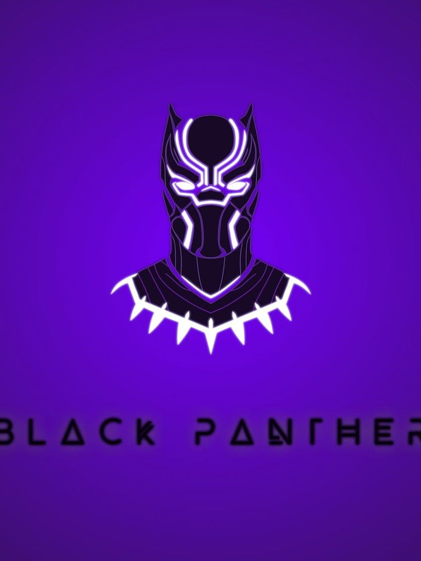 Black Panther Minimal Art Purple Superheroes Hd Phone Wallpaper Pxfuel