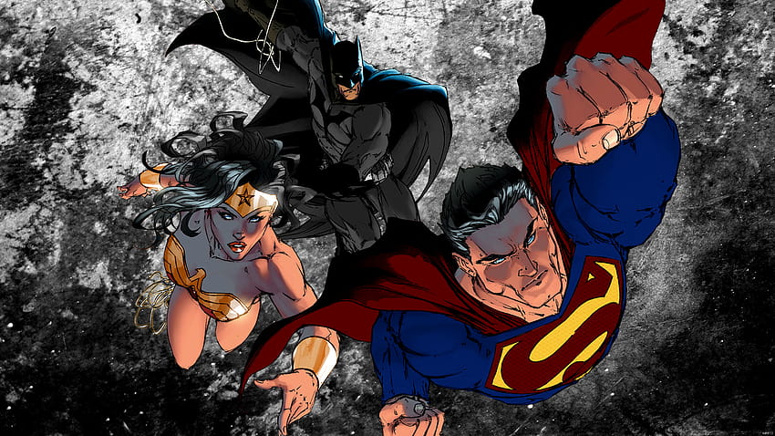 Batman Superman Wonder Woman DC Comic Art, スーパーヒーロー, スーパーマン dc コミック 高画質の壁紙
