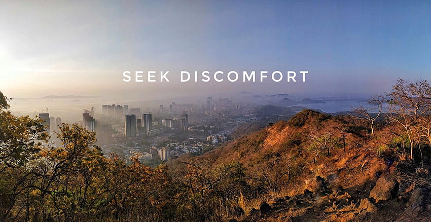 Inspired by the Yes Theory Motto, seek discomfort HD wallpaper