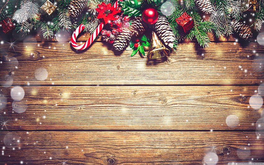 Arrière-plans rustiques de Noël Ultra pour U TV : Écran large et UltraWide et ordinateur portable : Tablette : Smartphone, lumière de Noël rustique Fond d'écran HD