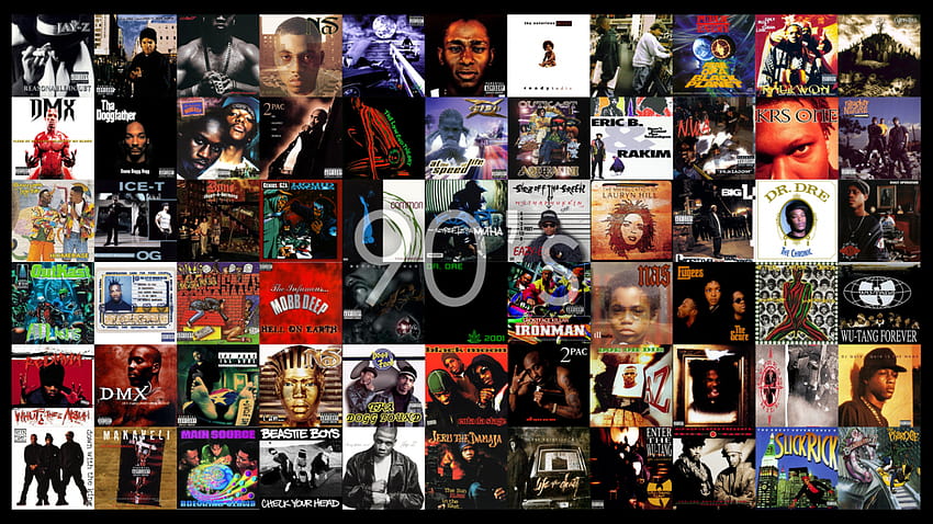 90s Hip Hop Album Covers by samp127 [1600x900 HD wallpaper