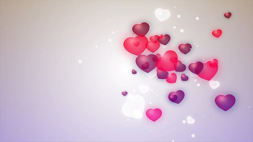 Love Shape Animation Video, coração papel de parede HD