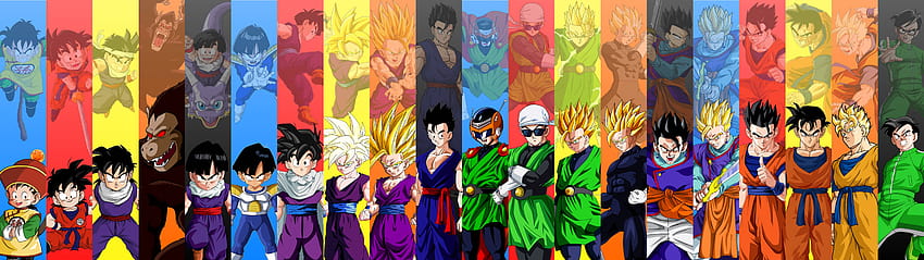 Finished a that features 45 DBZ Villians and Forms, gohan new form HD wallpaper