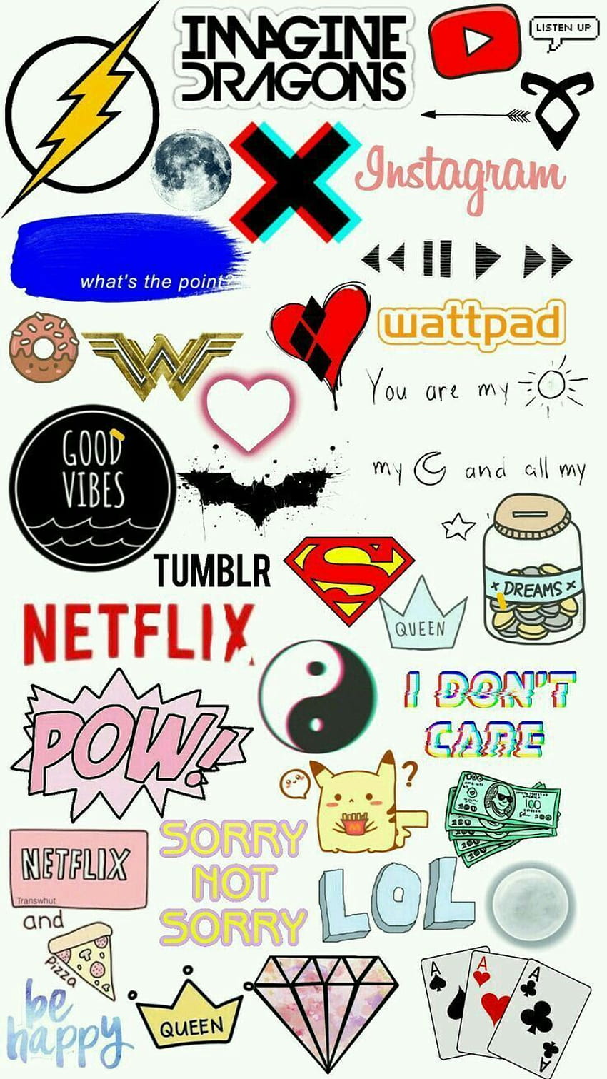 Everything a little bit, stickers tumblr HD phone wallpaper