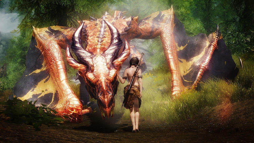 Femmes jeux vidéo dragons captures d'écran art fantastique The Elder Scrolls, Skyrim Frau Fond d'écran HD