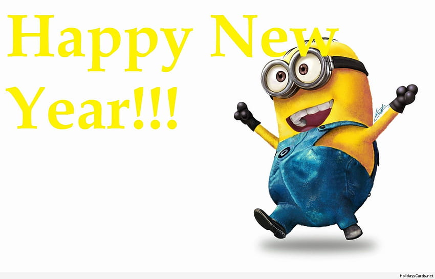 Честита Нова Година Забавно, Честито Миньоне, Честита Нова Година Миньоне HD тапет