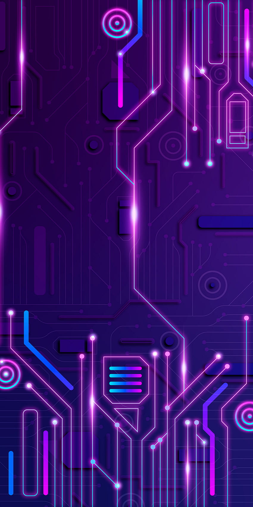 Technologie violette Fond d'écran de téléphone HD